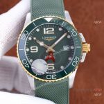Best Replica Longines Hydroconquest 2-Tone Green Ceramic Watch 41mm